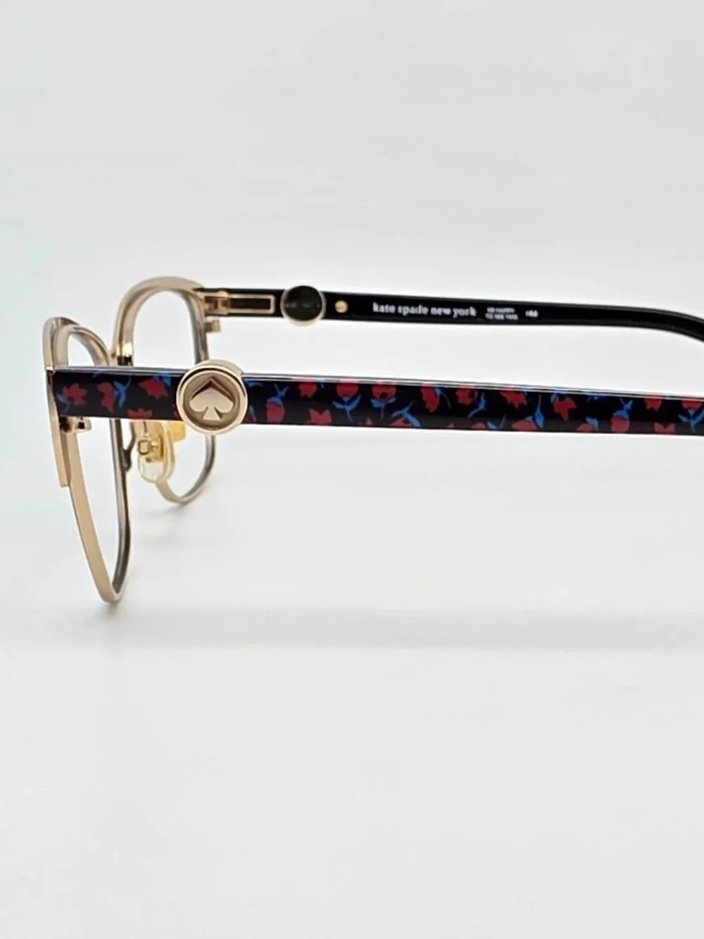Kate Spade New York Audrina/G 807 Shiny Black Gold Cat Eye Eyeglasses Frame 53mm